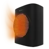 Vista frontal del calefactor cerámico ReadyWarm 1570 Max Ceramic Rotate Smart Black con pantalla LED encendida