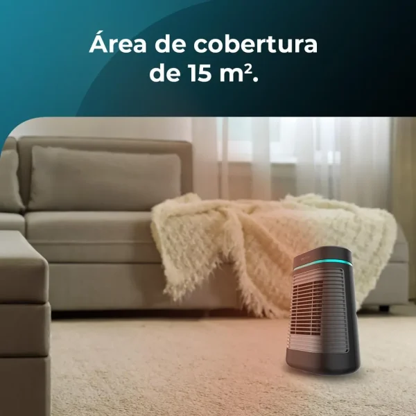 Imagen 6 Calefactor cerámico de 1500 W con pantalla digital y oscilación automática. Integra termostato regulable y 3 modos para una climatización eficiente y segura.