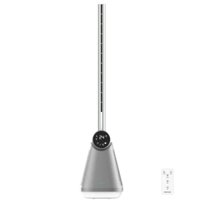 Ventilador de torre sin aspas EnergySilence 9890 Skyline Bladeless con panel táctil y diseño minimalista