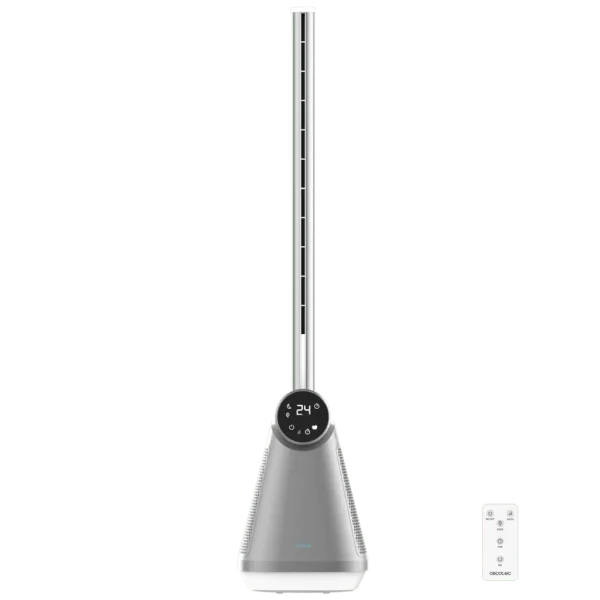 Ventilador de torre sin aspas EnergySilence 9890 Skyline Bladeless con panel táctil y diseño minimalista