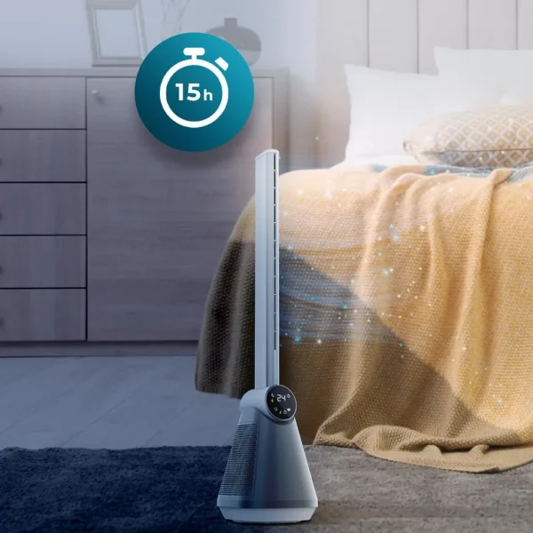 Imagen 8 EnergySilence 9890 Skyline Bladeless: ventilador de torre sin aspas de 50W con tecnología silenciosa, control táctil, mando a distancia y temporizador de 15 h.