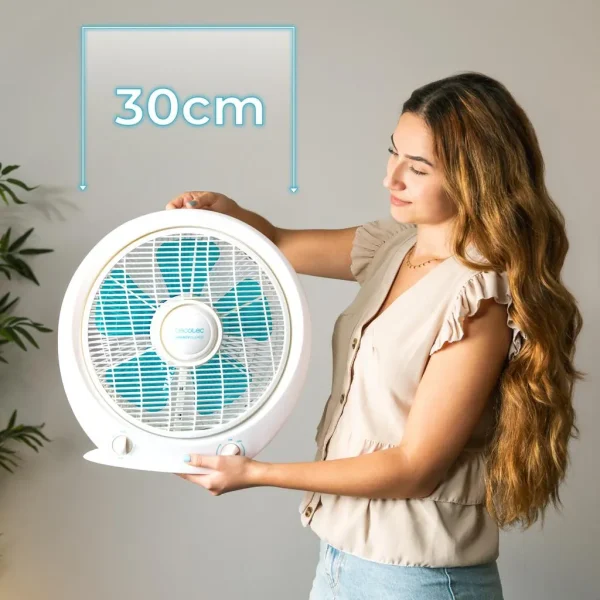 Imagen 4 Ventilador de suelo Cecotec EnergySilence 4500 Power Box de 45 W con 3 velocidades, temporizador de 120 min y aspas de 12 pulgadas para un frescor silencioso.