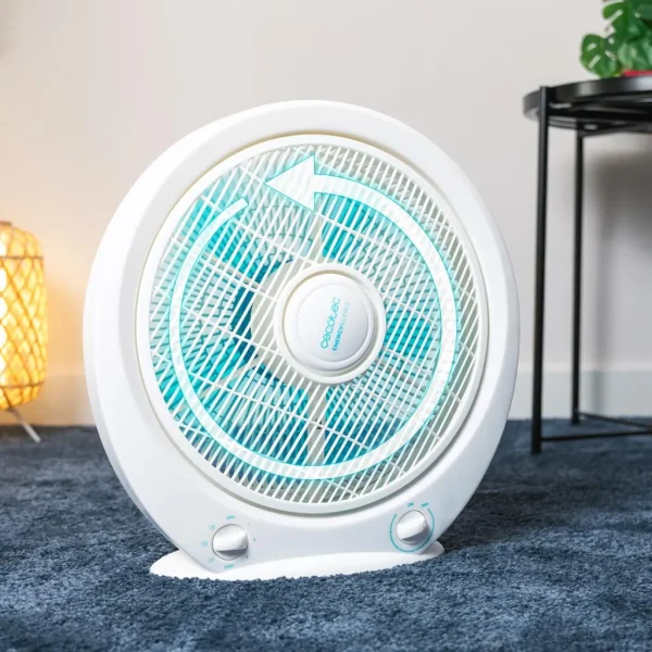 Imagen 7 Ventilador de suelo Cecotec EnergySilence 4500 Power Box de 45 W con 3 velocidades, temporizador de 120 min y aspas de 12 pulgadas para un frescor silencioso.