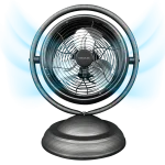 Ventilador de sobremesa EnergySilence 1000 RetroDesk Wood diseño vintage madera y metal vista frontal
