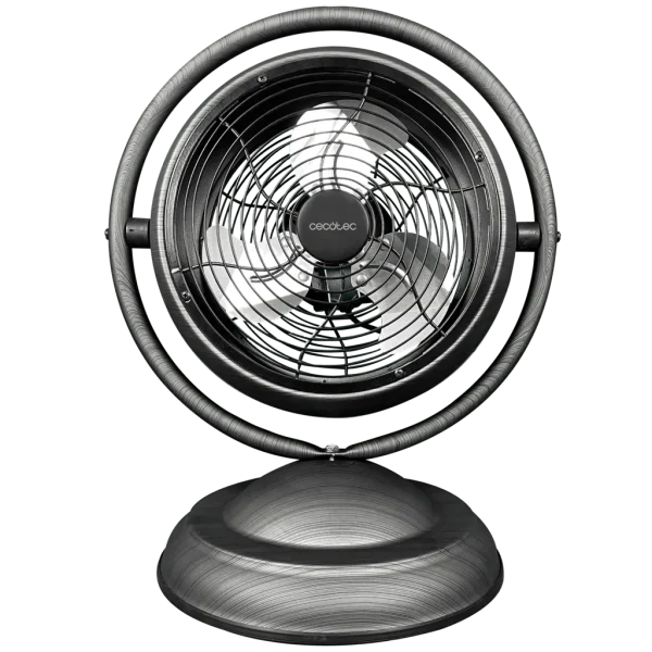 Imagen 2 Ventilador de sobremesa EnergySilence 1000 RetroDesk Wood de 20 W. Diseño vintage con acabados en madera, 3 velocidades y sistema silencioso de 10 pulgadas.