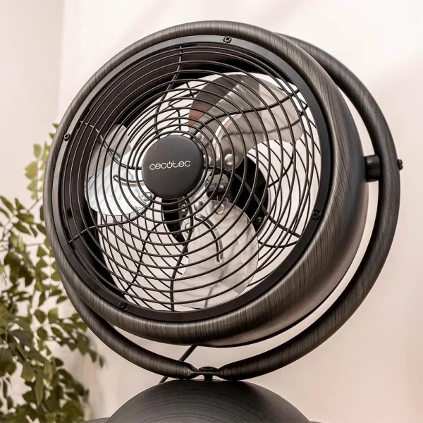 Imagen 8 Ventilador de sobremesa EnergySilence 1000 RetroDesk Wood de 20 W. Diseño vintage con acabados en madera, 3 velocidades y sistema silencioso de 10 pulgadas.