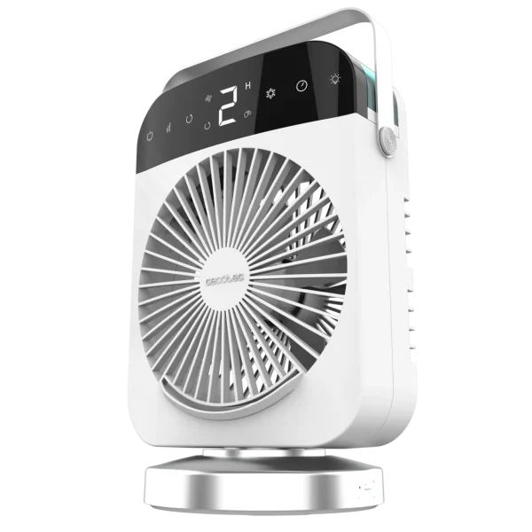 Imagen 2 Climatizador de sobremesa con oscilación y pantalla digital. Depósito de 300 ml, temporizador programable y control táctil para un ambiente fresco y confortable.