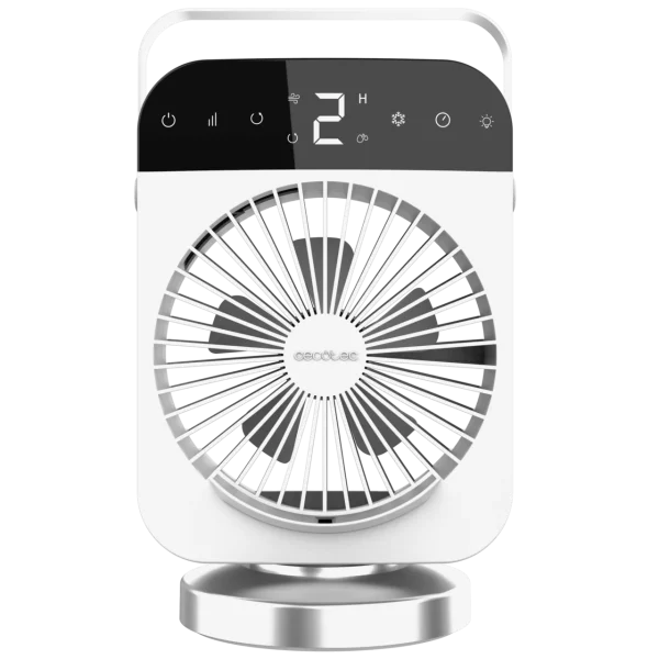 Imagen 3 Climatizador de sobremesa con oscilación y pantalla digital. Depósito de 300 ml, temporizador programable y control táctil para un ambiente fresco y confortable.