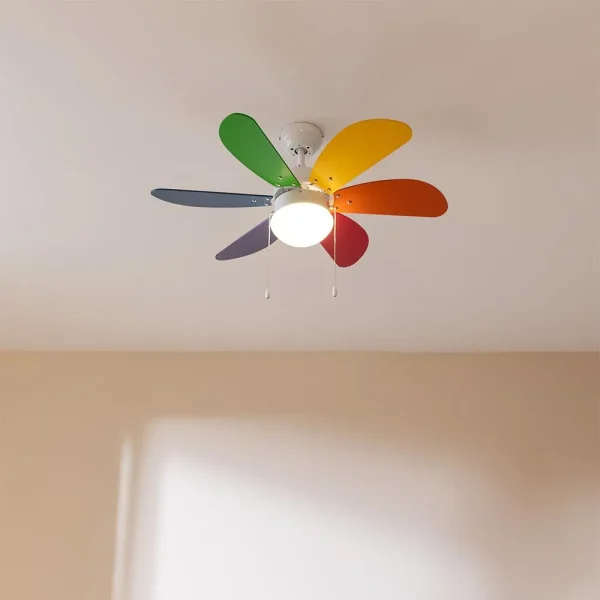 Imagen 2 Ventilador de techo de 50 W y 36 pulgadas con luz. Tecnología EnergySilence, 6 aspas reversibles de colores, 3 velocidades y función verano/invierno.