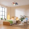 Imagen 3 Ventilador de techo de 50 W y 36 pulgadas con luz. Tecnología EnergySilence, 6 aspas reversibles de colores, 3 velocidades y función verano/invierno.