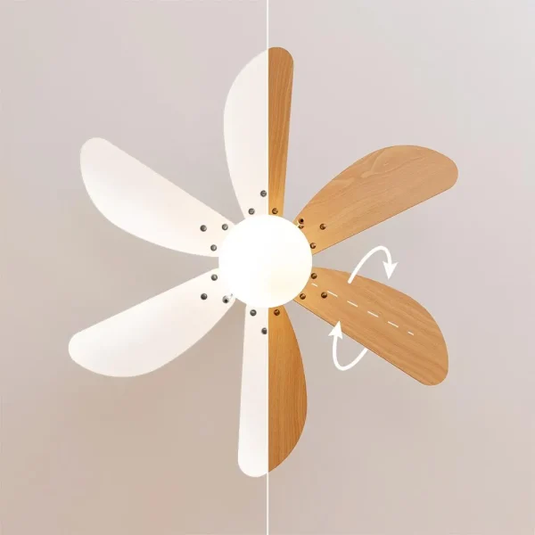 Imagen 4 Ventilador de techo EnergySilence Aero 360 Black&Wood de 50 W y 36". 6 aspas reversibles, lámpara, 3 velocidades y función verano-invierno.