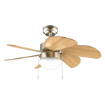 Ventilador de techo EnergySilence Aero 360 Gold&Wood con luz y aspas reversibles acabado madera