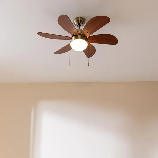 Imagen 2 Ventilador de techo de 92 cm con luz y 50 W. Integra 6 aspas reversibles, función verano-invierno, 3 velocidades y sistema silencioso EnergySilence.