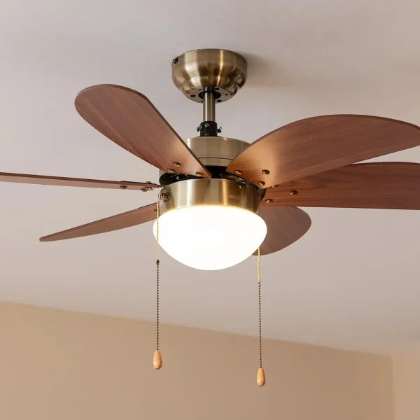 Imagen 5 Ventilador de techo de 92 cm con luz y 50 W. Integra 6 aspas reversibles, función verano-invierno, 3 velocidades y sistema silencioso EnergySilence.