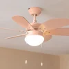 Imagen 5 Ventilador de techo de 92 cm con luz y motor de 50 W. Incluye 6 aspas reversibles, 3 velocidades y función verano-invierno para una climatización eficiente.