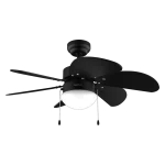 Ventilador de techo negro EnergySilence Aero 3600 Vision Full Black con luz encendida