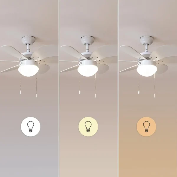 Imagen 7 Ventilador de techo EnergySilence Aero 3600 Vision Full White de 92 cm y 50 W. Incluye luz, 6 aspas reversibles, 3 velocidades y función verano/invierno.