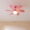 Imagen 2 Ventilador de techo rosa de 36” con luz y 50 W. Tecnología EnergySilence, 6 aspas reversibles y función verano-invierno para un ambiente confortable.