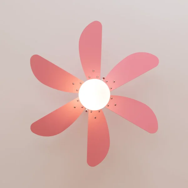 Imagen 4 Ventilador de techo rosa de 36” con luz y 50 W. Tecnología EnergySilence, 6 aspas reversibles y función verano-invierno para un ambiente confortable.