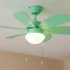 Imagen 5 Ventilador de techo de 36” con lámpara y 6 aspas reversibles. Motor de 50 W, 3 velocidades, función verano/invierno y tecnología EnergySilence silenciosa.