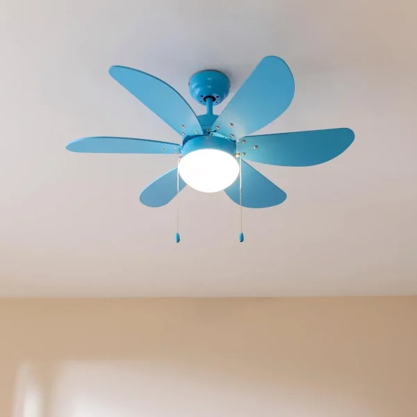 Imagen 2 Ventilador de techo EnergySilence Aero 3600 Vision Full Blue de 36" y 50 W. Incluye lámpara, 6 aspas reversibles, 3 velocidades y función verano-invierno.