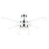 Ventilador de techo EnergySilence Aero 450 IronWhite con luz encendida y aspas blancas