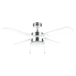 Ventilador de techo EnergySilence Aero 450 IronWhite con luz encendida y aspas blancas