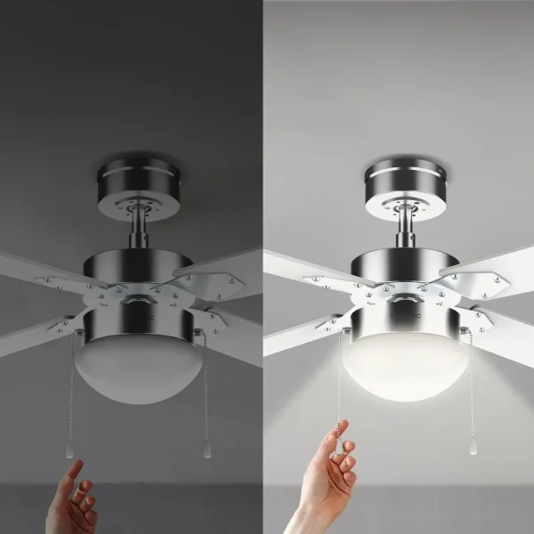 Imagen 8 Ventilador de techo de 42” con luz y 50 W. Sistema EnergySilence, 4 aspas reversibles, 3 velocidades y función invierno-verano para una climatización ideal.