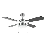 Ventilador de techo EnergySilence Aero 450 IronBlack color negro con luz encendida