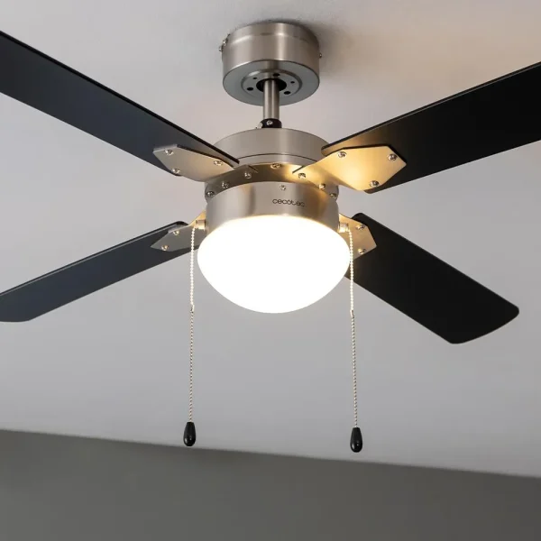 Imagen 4 Ventilador de techo EnergySilence Aero 450 IronBlack de 42” y 50 W. Integra luz, 4 aspas aerodinámicas, 3 velocidades y sistema de inversión de giro.
