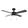 Ventilador de techo negro EnergySilence Aero 450 FullBlack con luz y 4 aspas