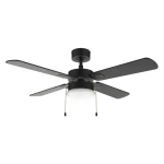Ventilador de techo negro EnergySilence Aero 450 FullBlack con luz y 4 aspas