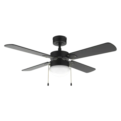 Ventilador de techo negro EnergySilence Aero 450 FullBlack con luz y 4 aspas