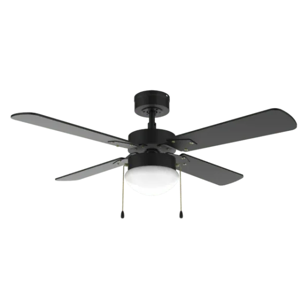 Ventilador de techo negro EnergySilence Aero 450 FullBlack con luz y 4 aspas