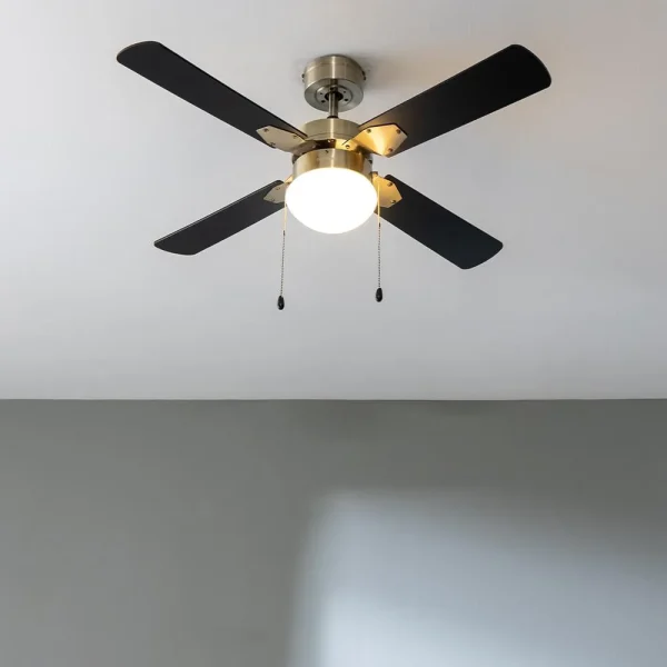 Ventilador de techo EnergySilence Aero 450 GoldBlack con aspas reversibles y luz