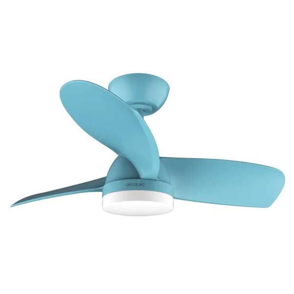 Imagen 2 Ventilador de techo de 36 pulgadas con motor DC de 35 W, luz LED y mando a distancia. Ofrece 6 velocidades, temporizador y un funcionamiento silencioso.