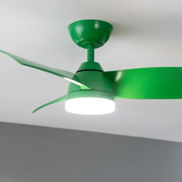 Imagen 6 Ventilador de techo DC de 36" y 35 W en color menta. Incluye luz LED, mando a distancia, temporizador y sistema silencioso EnergySilence para máximo confort.