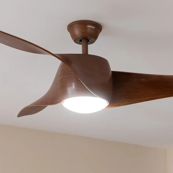 Imagen 6 Ventilador de techo EnergySilence Aero 5290 BlackWood de 52" con motor DC de 40 W, luz LED, mando a distancia y función verano-invierno para climatización.