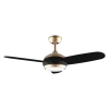 Imagen 2 Ventilador de techo de 42" con luz LED y motor de cobre de 65 W. Diseño reversible GoldBlack, 3 velocidades, temporizador y mando a distancia para máximo confort.
