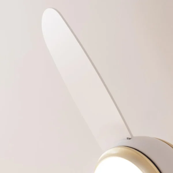Imagen 7 Ventilador de techo de 42 pulgadas con luz LED y diseño blanco y dorado. Motor de 65 W, 3 velocidades, mando a distancia y temporizador programable integrado.