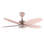 Ventilador de techo Cecotec EnergySilence Aero 4260 Full Orange con luz LED encendida y aspas naranjas