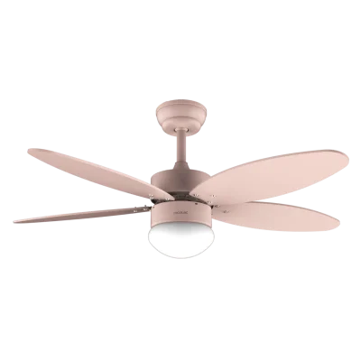 Ventilador de techo Cecotec EnergySilence Aero 4260 Full Orange con luz LED encendida y aspas naranjas