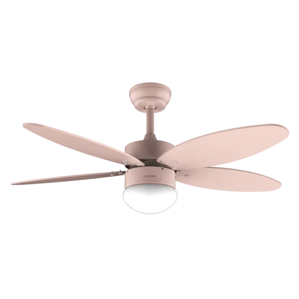 Imagen 4 Ventilador de techo DC de 42" y 40W con luz LED. Silencioso, eficiente, con 6 velocidades, temporizador, mando a distancia y aspas reversibles naranjas.
