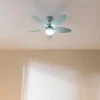 Imagen 3 Ventilador de techo 42” con motor DC, luz LED y mando a distancia. Silencioso, 6 velocidades, temporizador y aspas reversibles con función verano/invierno.
