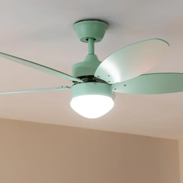 Imagen 6 Ventilador de techo EnergySilence Aero 4260 Full Mint. Motor DC 40W, 42 pulgadas, luz LED, temporizador, mando a distancia y función verano/invierno.