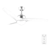 Ventilador de techo EnergySilence Aero 560 IronWhite con luz LED y 3 aspas blancas