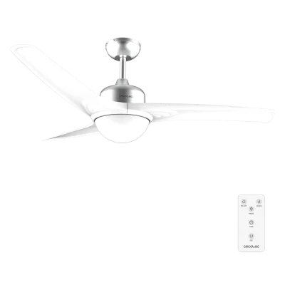 Ventilador de techo EnergySilence Aero 560 IronWhite con luz LED y 3 aspas blancas