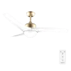 Ventilador de techo EnergySilence Aero 560 GoldWhite con luz LED y aspas blancas