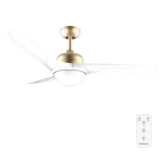 Ventilador de techo EnergySilence Aero 560 GoldWhite con luz LED y aspas blancas