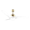Imagen 2 Ventilador de techo 52” EnergySilence Aero 560 GoldWhite. Luz LED 18W, motor 62W, mando a distancia, temporizador y modo invierno/verano. 3 aspas.